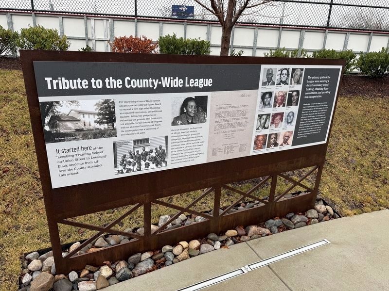 Tribute to the County-Wide League Marker [Left plaque] image. Click for full size.
