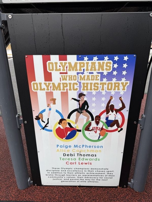 Olympians who Made Olympic History Marker image. Click for full size.
