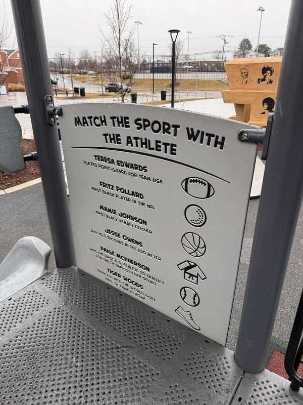 Match the Sport with the Athlete Marker image. Click for full size.