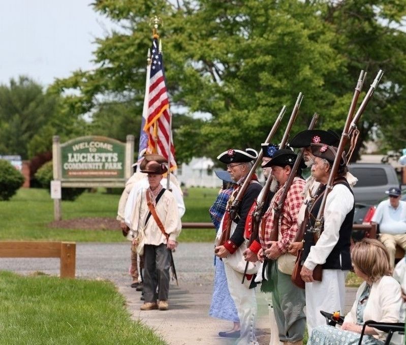 Waynes Crossing Marker Dedication. Click for full size. Waynes Crossing Marker Dedication image. Click for full size.