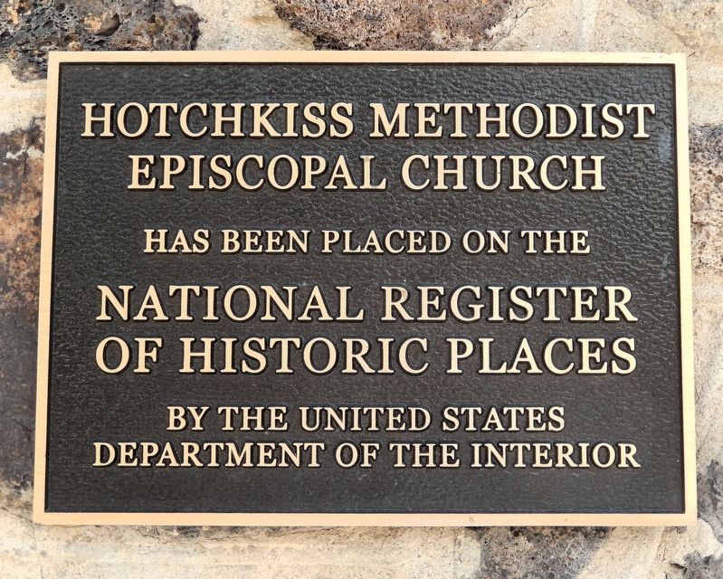 Hotchkiss Methodist Episcopal Church Marker image. Click for full size.