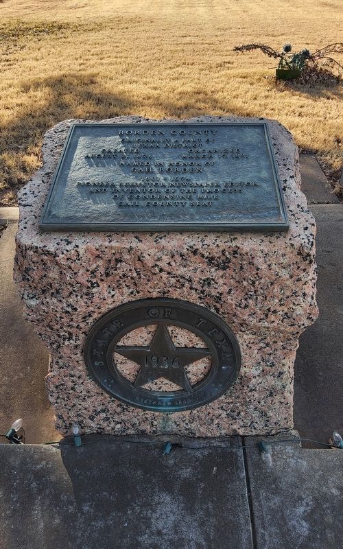 Borden County Marker. Click for full size. Borden County Marker image. Click for full size.