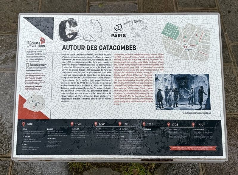 Autour des Catacombes / The Catacombs Neighborhood Marker image. Click for full size.