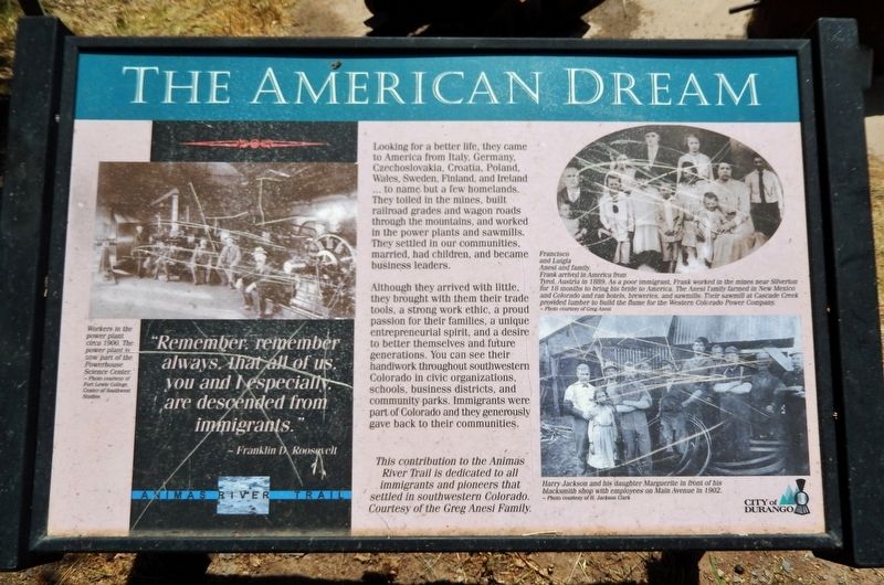 The American Dream Marker image. Click for full size.