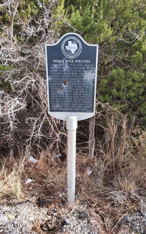 Indian Rock Shelters Marker image. Click for full size.