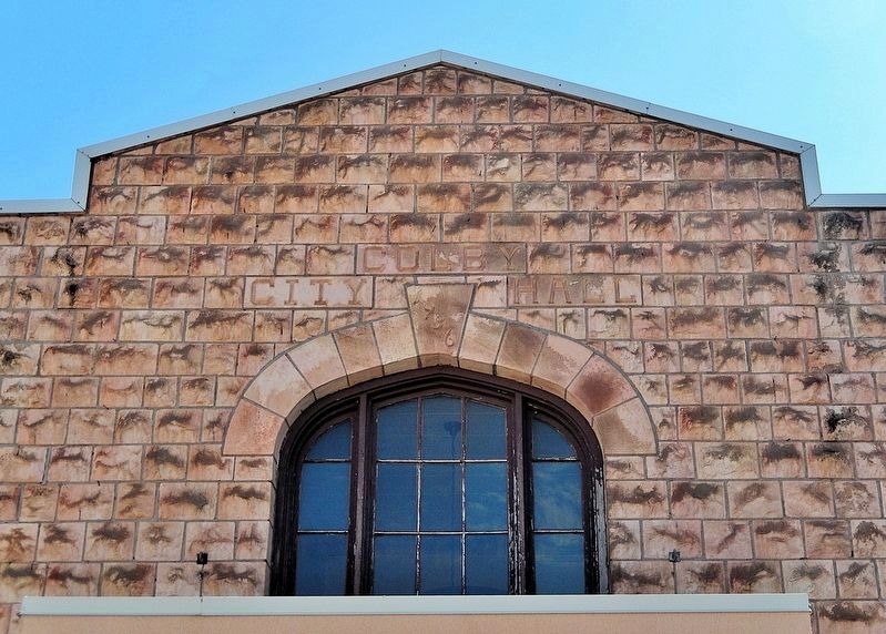 Colby City Hall Keystone Arch Detail image. Click for full size.