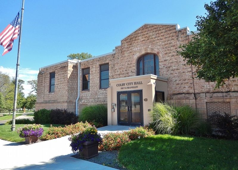 Colby City Hall (<i>southwest elevation</i>) image. Click for full size.