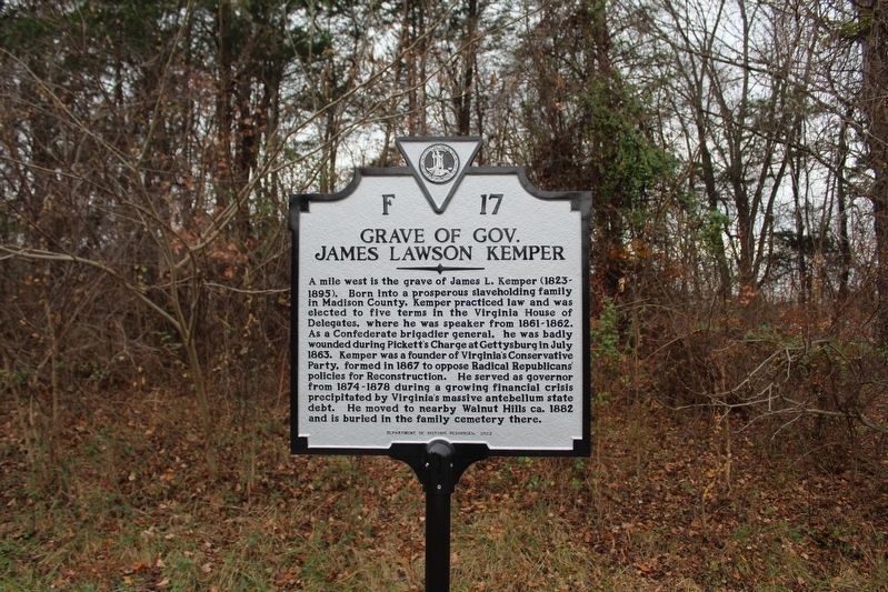 Grave of Gov. James Lawson Kemper Marker. Click for full size. Grave of Gov. James Lawson Kemper Marker image. Click for full size.