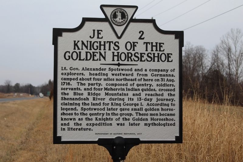 Knights of the Golden Horseshoe Historical Marker