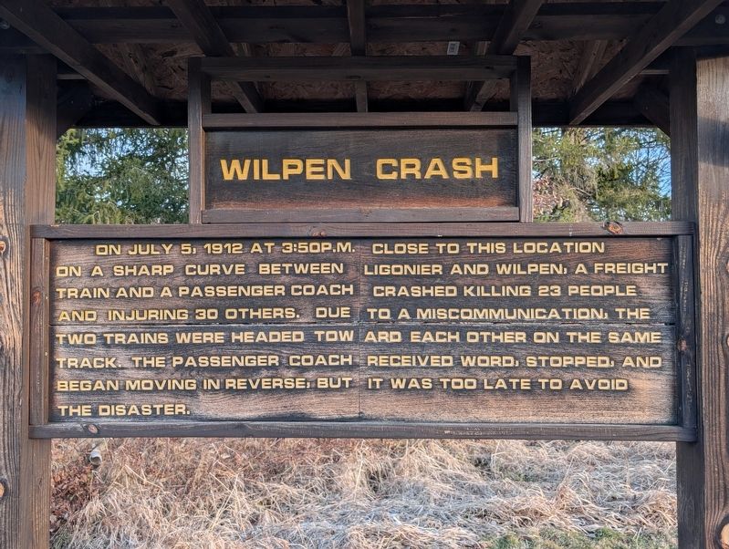 Wilpen Crash Marker. Click for full size. Wilpen Crash Marker image. Click for full size.