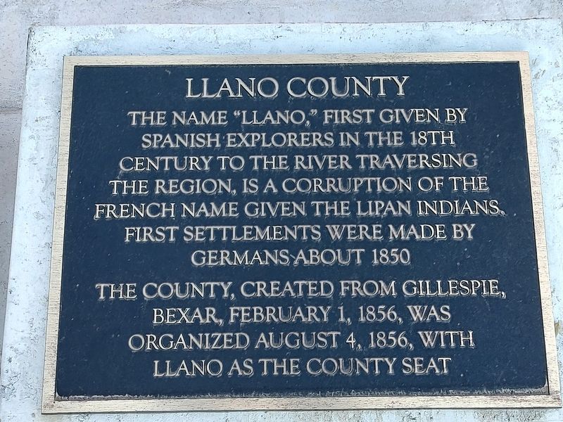 Llano County Marker image. Click for full size.