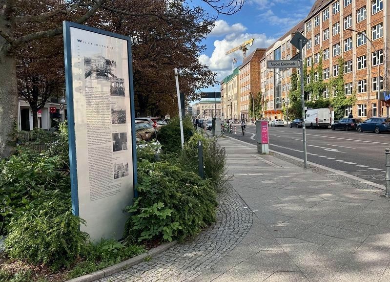 Wilhelmstra�e 77 Marker - wide view, looking north on Wilhelmstra�e image. Click for full size.