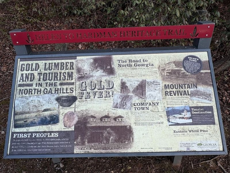 Gold, Lumber and Tourism in the North GA Hills Marker. Click for full size. Gold, Lumber and Tourism in the North GA Hills Marker image. Click for full size.