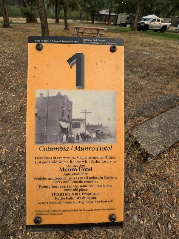 Columbia / Munro Hotel Marker. Click for full size. Columbia / Munro Hotel Marker image. Click for full size.