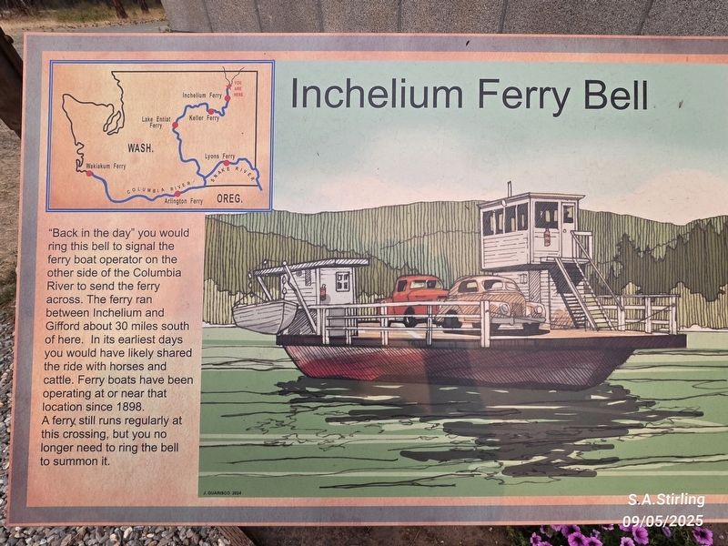 The Inchelium Ferry Bell Marker image. Click for full size.