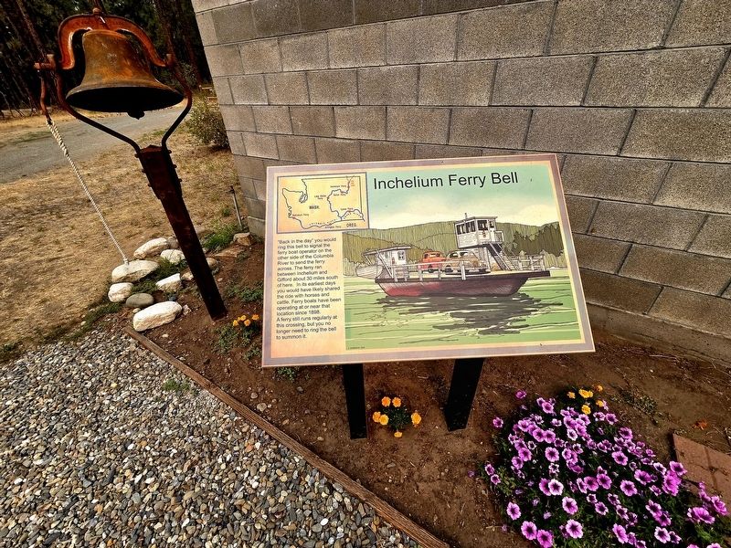 The Inchelium Ferry Bell Marker image. Click for full size.