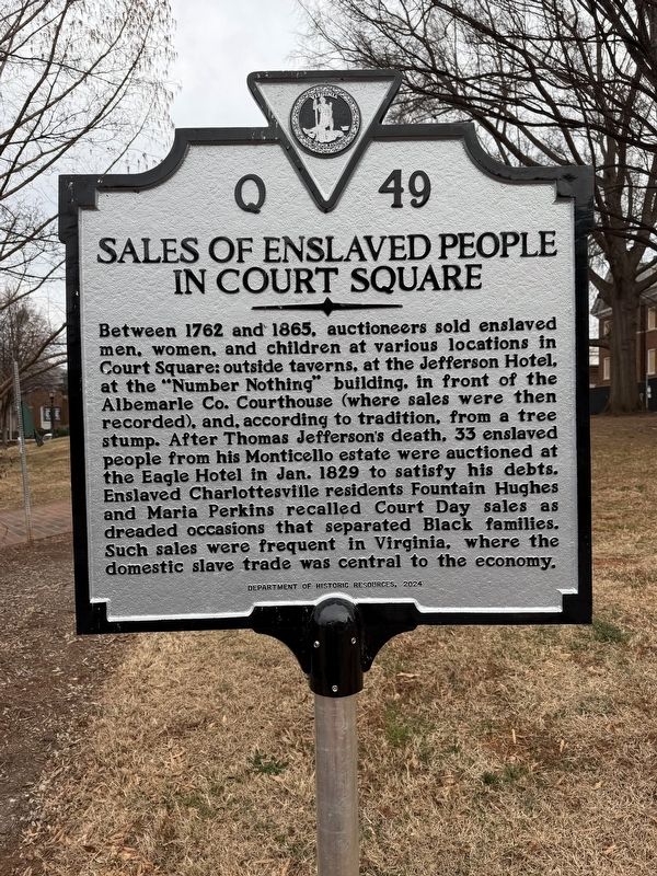 Sales of Enslaved People in Court Square Marker. Click for full size. Sales of Enslaved People in Court Square Marker image. Click for full size.