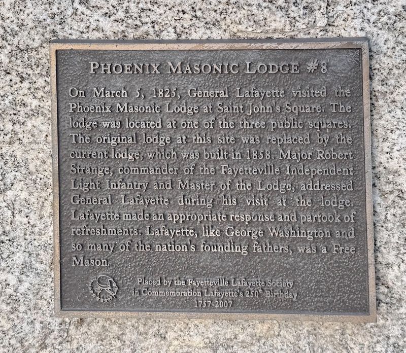 Phoenix Masonic Lodge #8 Marker image. Click for full size.