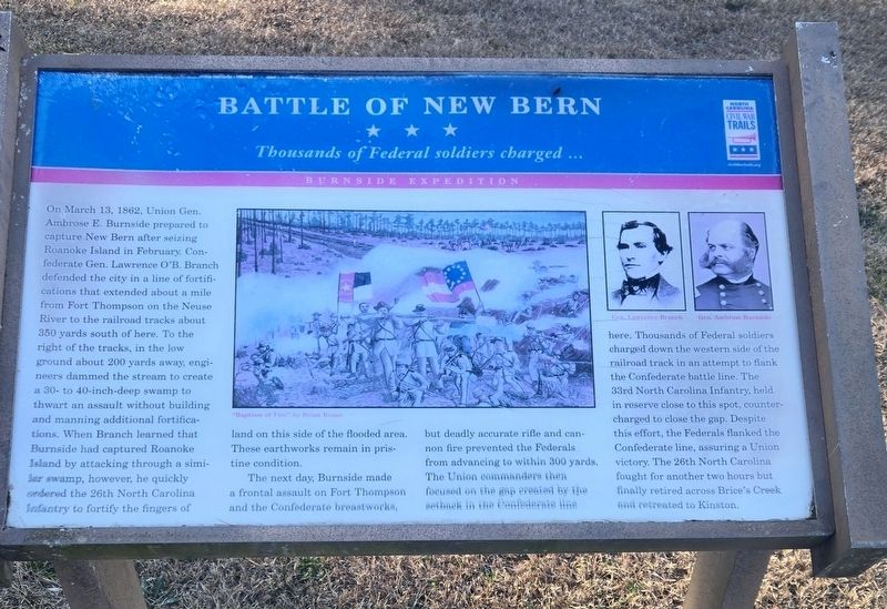 Battle of New Bern Marker image. Click for full size.