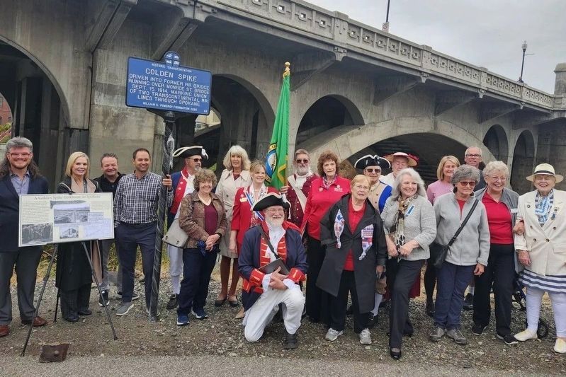 Golden Spike Marker dedication group photo. image. Click for full size.