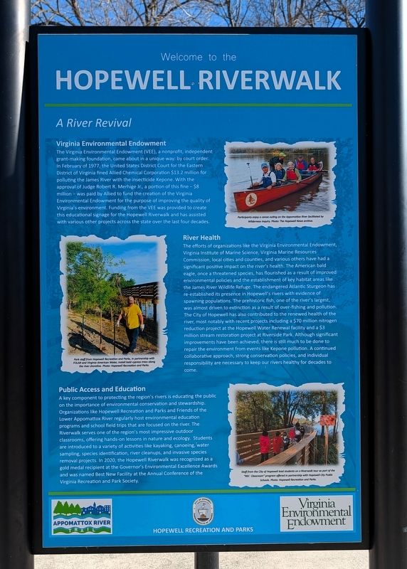 Welcome to the Hopewell Riverwalk Marker (panel 3) image. Click for full size.