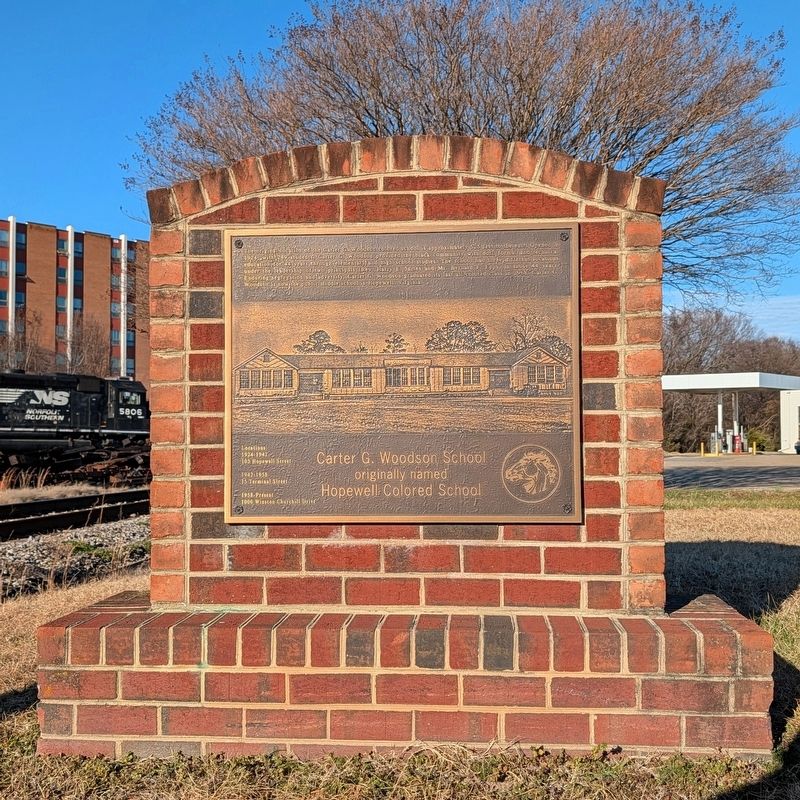 Carter G. Woodson School / Hopewell Colored School Marker. Click for full size. Carter G. Woodson School / Hopewell Colored School Marker image. Click for full size.