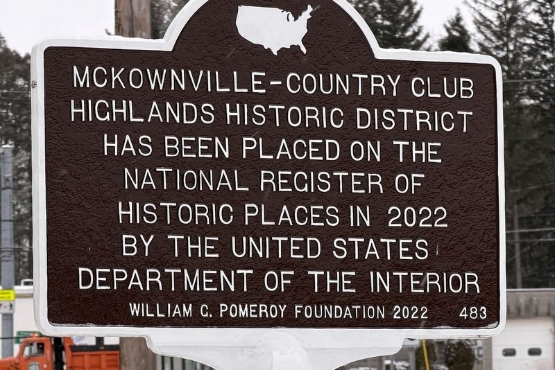 McKownville-Country Club Highlands Historic District Marker image. Click for full size.