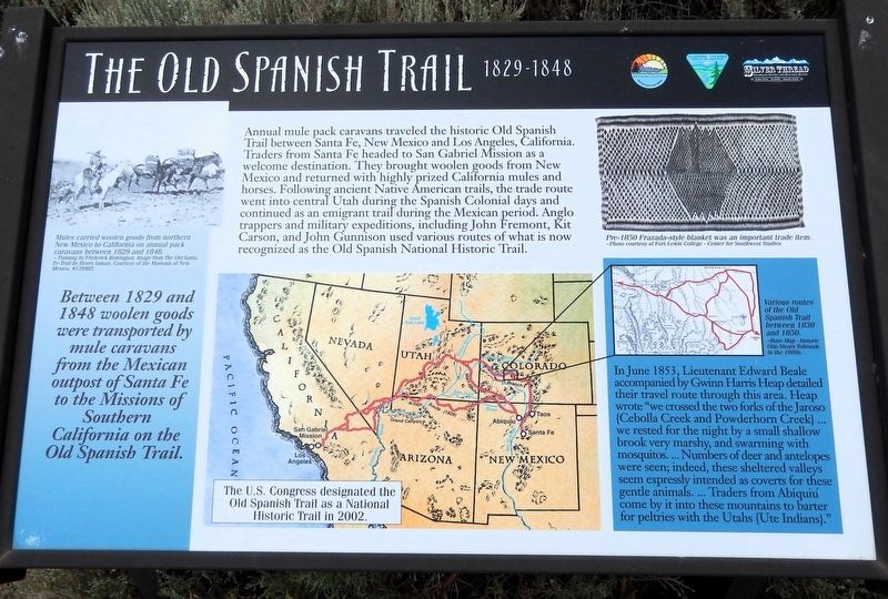 The Old Spanish Trail Marker image. Click for full size.