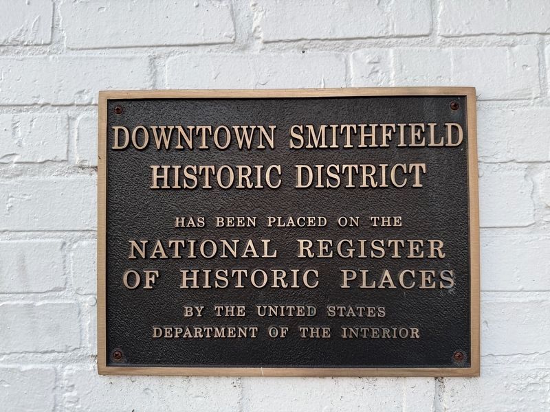 Downtown Smithfield Historic District Marker image. Click for full size.