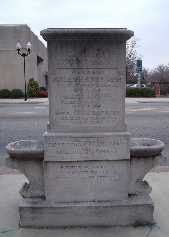 Johnston County Fountain Memorial. Click for full size. Johnston County Fountain Memorial image. Click for full size.