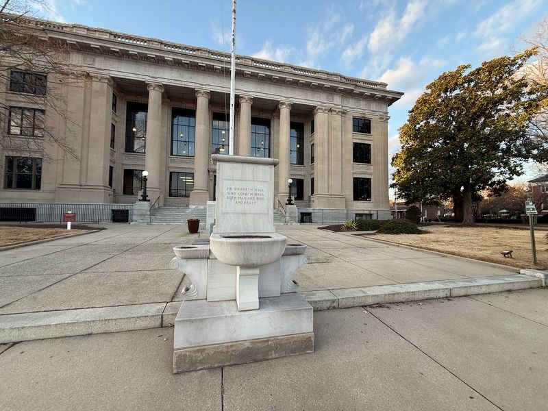 Johnston County Fountain Memorial on the grounds of the Johnston County Courthouse. Click for full size. Johnston County Fountain Memorial on the grounds of the Johnston County Courthouse image. Click for full size.