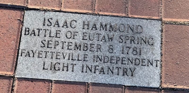 Isaac Hammond plaque image. Click for full size.