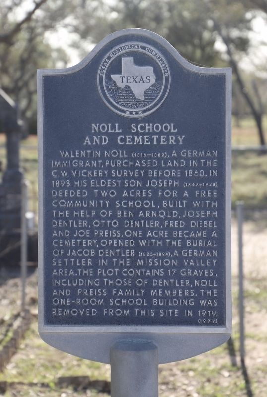 Noll School and Cemetery Marker. Click for full size. Noll School and Cemetery Marker image. Click for full size.