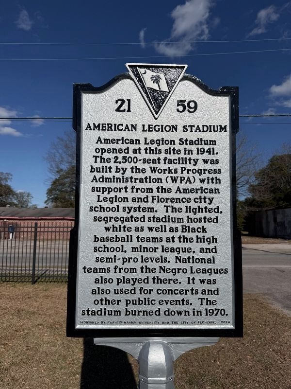 American Legion Stadium side of the marker image. Click for full size.