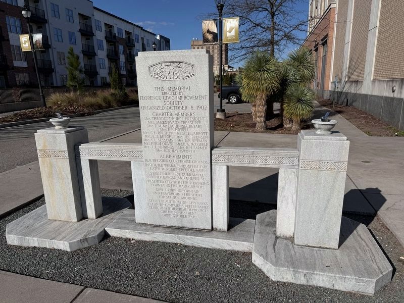 Florence Civic Improvement Society Memorial Marker image. Click for full size.