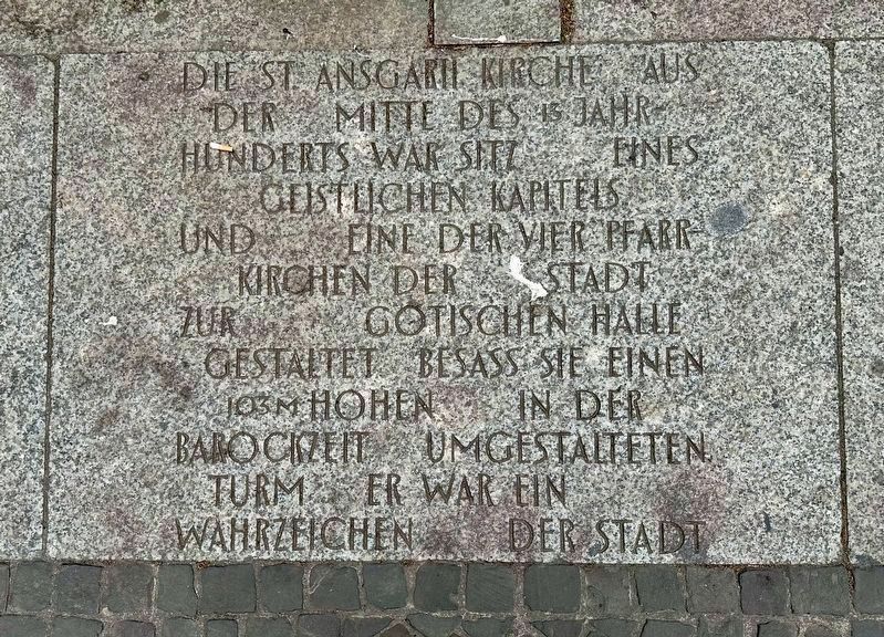 St. Ansgarii Kirche / St. Ansgarii Church Marker - panel two image. Click for full size.