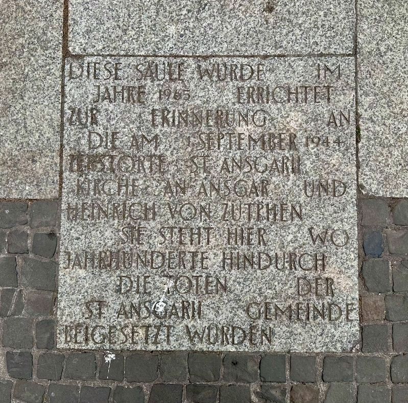 St. Ansgarii Kirche / St. Ansgarii Church Marker - panel four image. Click for full size.