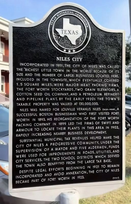 Niles City Marker image. Click for full size.