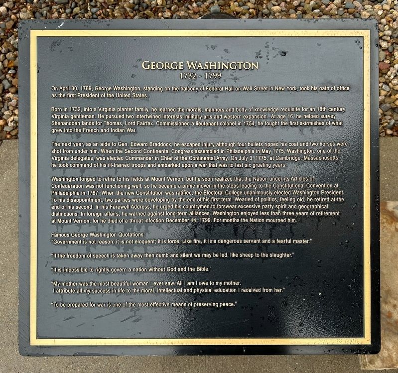 George Washington Marker image. Click for full size.