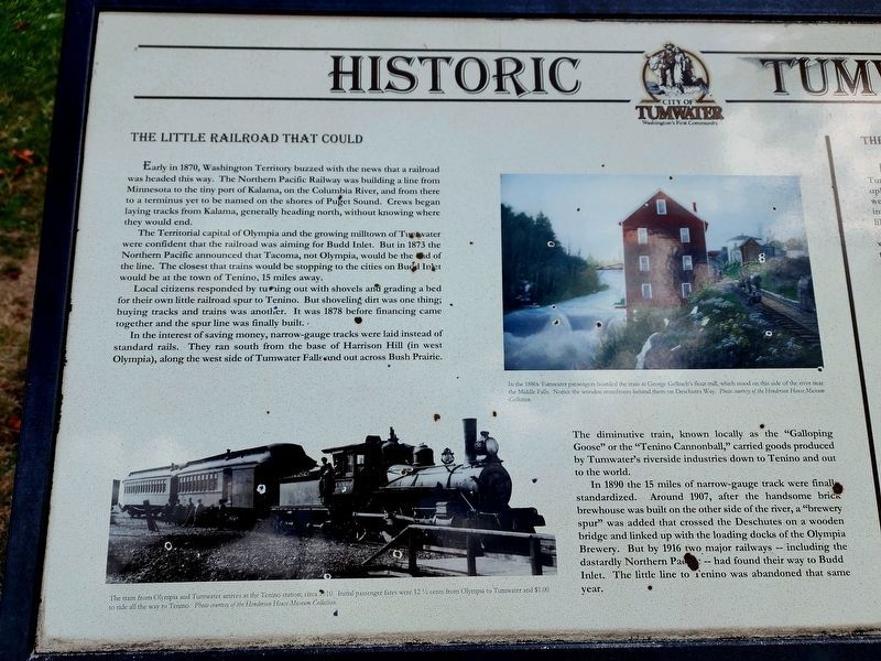The little railroad that could side of marker image. Click for full size.