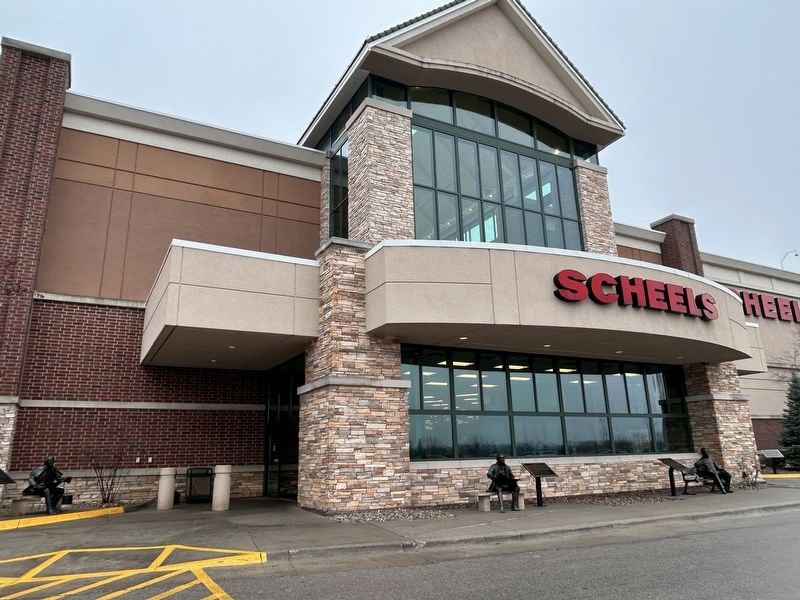Markers & Statues outside Scheels image. Click for full size.