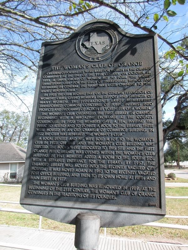 The Woman's Club of Orange Marker. Click for full size. The Woman's Club of Orange Marker image. Click for full size.