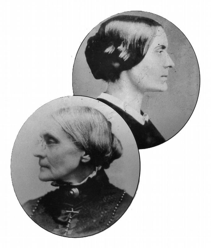 Marker detail: Susan B. Anthony image. Click for full size.