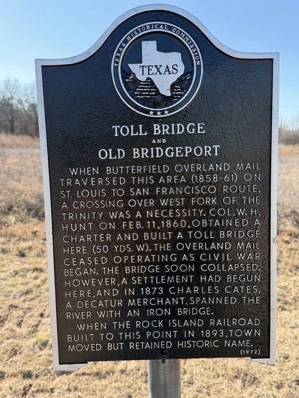 Toll Bridge and Old Bridgeport Marker image. Click for full size.