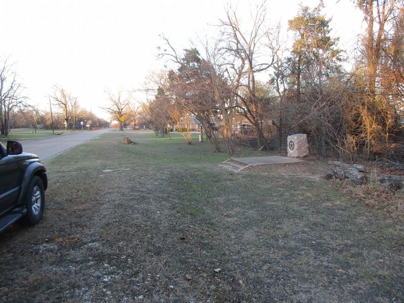 One Half Mile North to the Site Once Occupied by Trinity University Marker image. Click for full size.