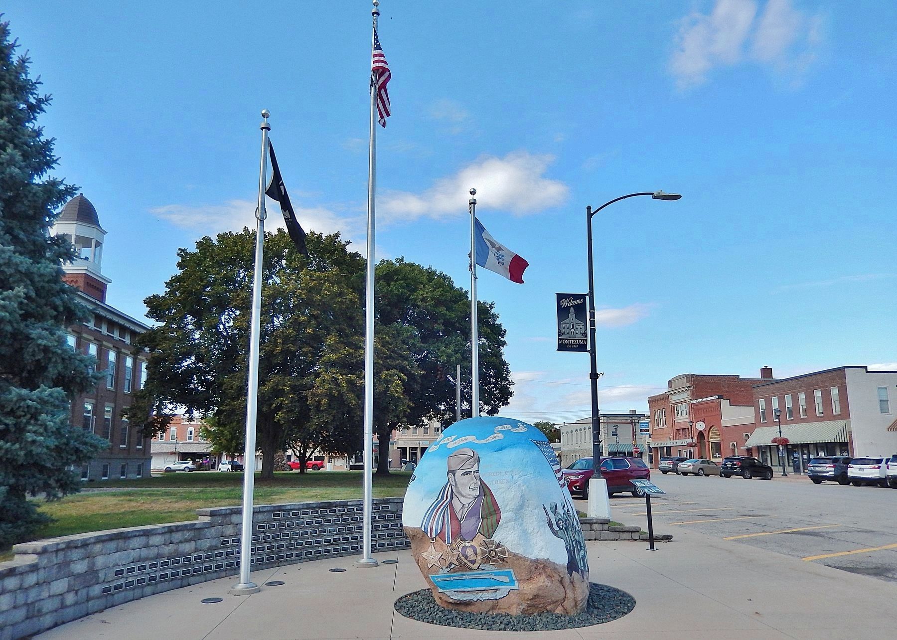 Poweshiek County Freedom Rock & Marker. Click for full size. Poweshiek County Freedom Rock & Marker image. Click for full size.