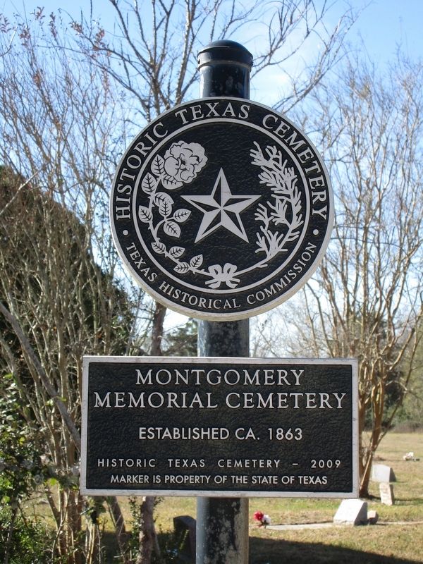 Montgomery Memorial Cemetery Marker image. Click for full size.