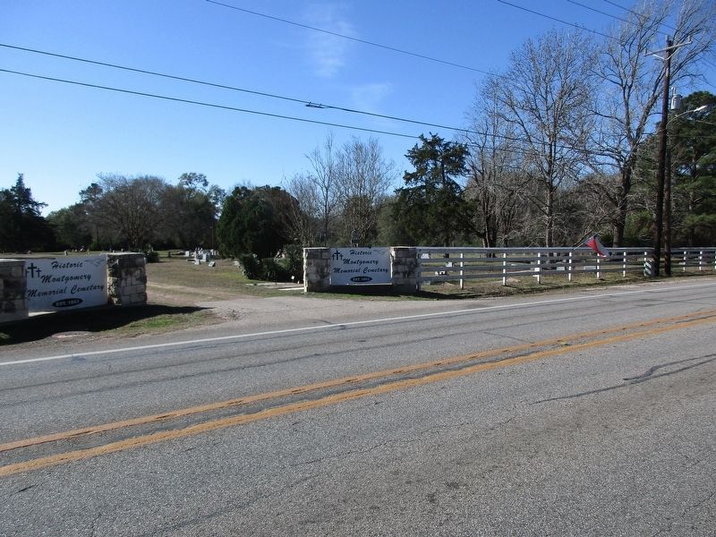 Montgomery Memorial Cemetery and marker image. Click for full size.