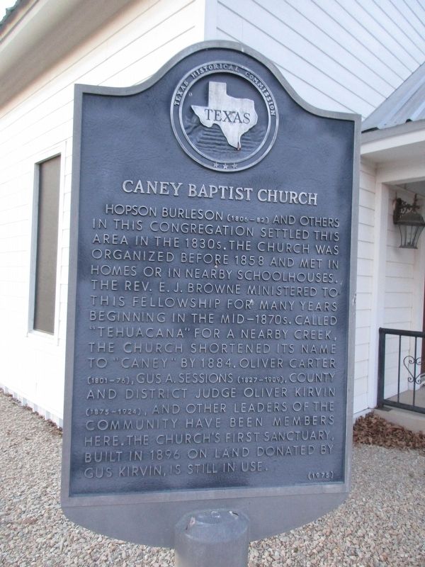 Caney Baptist Church Marker image. Click for full size.