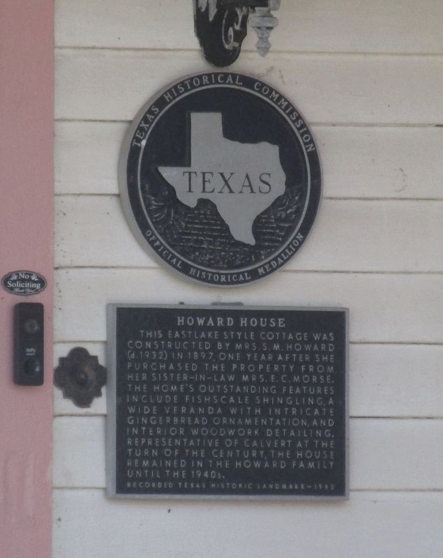 Howard House Marker image. Click for full size.